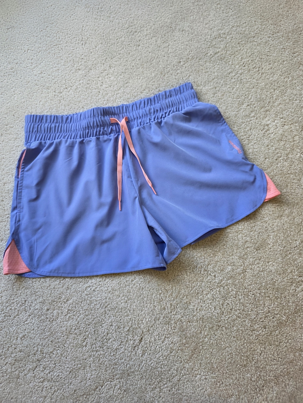 Reebok Women's Lavender Athletic Shorts‎ with Coral Drawcord Size Large